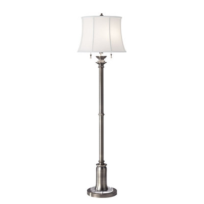Elstead Stateroom 2 Light Floor Lamp Antique NickelE27 from B&Q