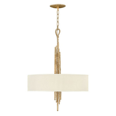 Elstead Spyre 6 Light Round Ceiling Pendant GoldE14