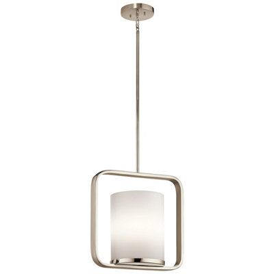 Elstead Lighting City Loft 1 Light Medium PendantPolished Nickel from B&Q
