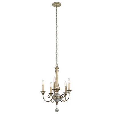 Elstead Rosalie 5 Light Chandelier Gold FinishE14 from B&Q
