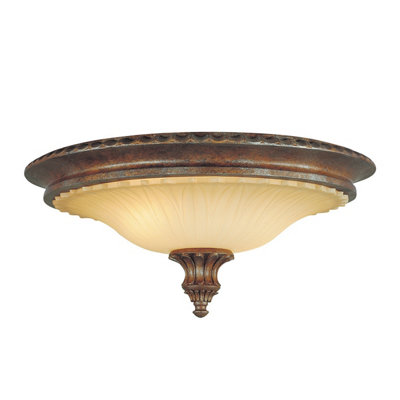Elstead Stirling Castle 2 Light Flush Mount Ceiling Light British BronzeE27 from B&Q