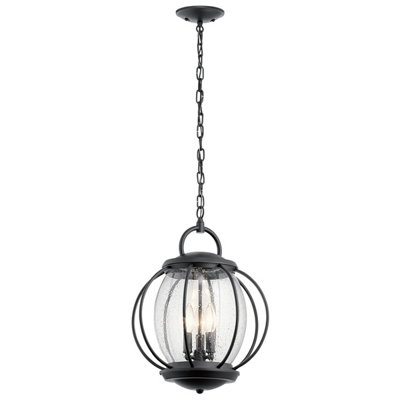 Luminosa Lighting Elstead Vandalia 3 Light Medium Outdoor Ceiling Chain Lantern BlackE14 from B&Q
