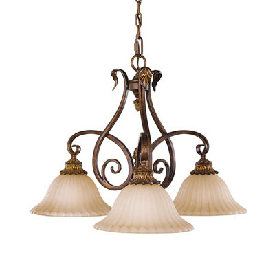 Luminosa Ing Luminosa Sonoma Valley Multi Arm Chandelier 3 Aged Tortoise Shell Finish, E27 Light