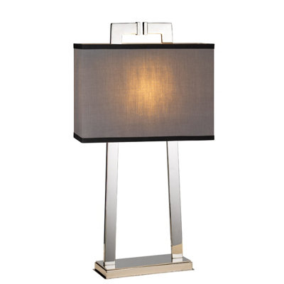 Elstead Magro 1 Light Table Lamp Polished NickelE27 from B&Q