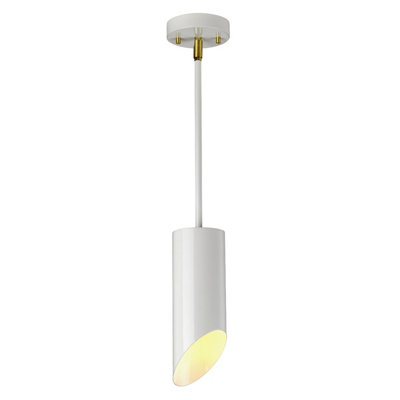 Luminosa Lighting Elstead Quinto 1 Light PendantWhite Aged BrassE27 from B&Q
