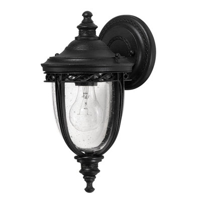 Elstead English Bridle 1 Light Outdoor Small Wall Lantern Light Black Ip44E27 from B&Q