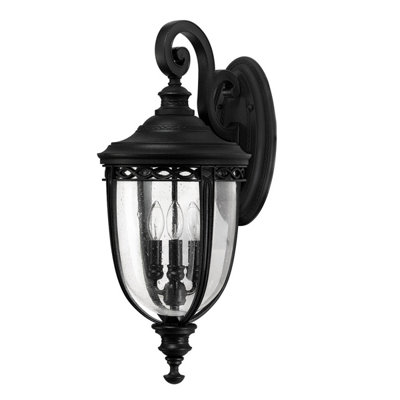Elstead English Bridle 3 Light Outdoor Large Wall Lantern Light Black Ip44E14 from B&Q