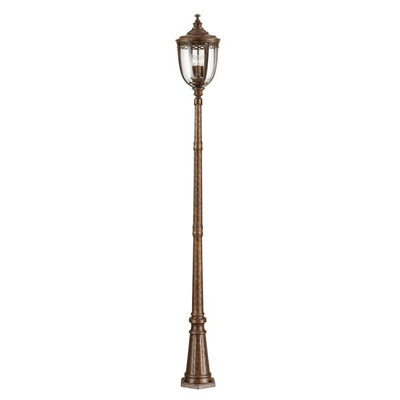 Luminosa Lighting Luminosa English Bridle 3 Light Large Outdoor Lamp Post British Bronze Ip44E14 from B&Q