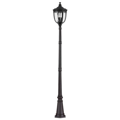 Luminosa Lighting Luminosa English Bridle 3 Light Large Outdoor Lamp Post Black Ip44E14 from B&Q