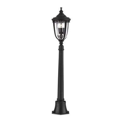 Luminosa Lighting Luminosa English Bridle 3 Light Medium Outdoor Bollard Light Black Ip44E14 from B&Q