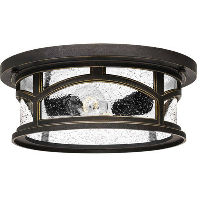 Elstead Marblehead 2 Light Flush MountPalladian Bronze FinishE27 from B&Q
