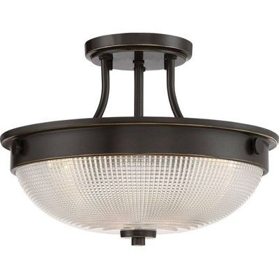 Elstead Mantle 2 Light Semi-FlushPalladian BronzeE27 from B&Q
