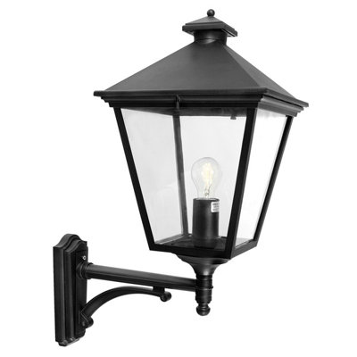 Elstead Turin Grande 1 Light Outdoor Wall Lantern Light Black Ip54E27 from B&Q