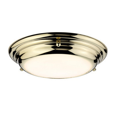 Elstead Welland 1 Light Mini Led Flush LightPolished Brass from B&Q