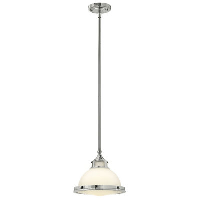 Elstead Amelia 1 Light Dome Ceiling Mini Pendant ChromeE27 from B&Q
