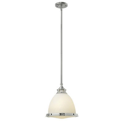 Elstead Amelia 1 Light Medium Dome Ceiling Pendant ChromeE27 from B&Q