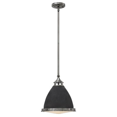 Elstead Lighting Amelia 1 Light Medium PendantAged Zinc from B&Q