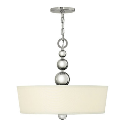 Elstead Zelda 3 Light Ceiling Pendant Polished NickelE27 from B&Q