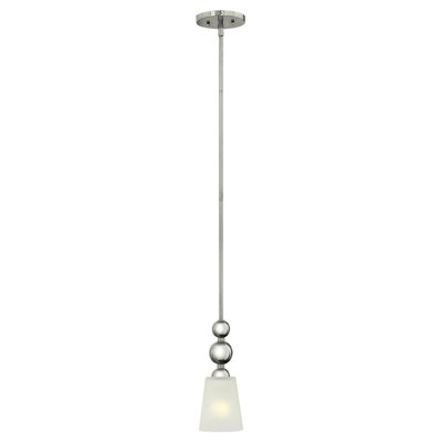 Elstead Zelda 1 Light Ceiling Mini Pendant Polished NickelE27 from B&Q