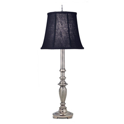 Elstead Maine 1 Light Table Lamp Antique NickelE27 from B&Q