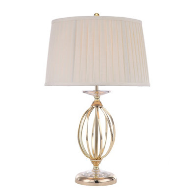 Elstead Aegean 1 Light Table Lamp Polished BrassE27