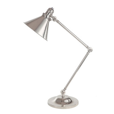 Elstead Provence 1 Light Table Lamp Polished NickelE27 from B&Q