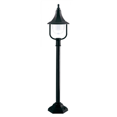Luminosa Lighting Elstead Shannon 1 Light Outdoor Coastal Pillar Lamp Black Polycarbonate Ip44E27 from B&Q
