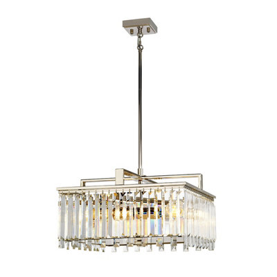 Elstead Aries 4 Light Large Crystal Pendant Chandelier from B&Q