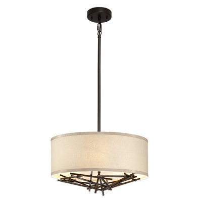 Luminosa Lighting Elstead Taiko 3 Light Pendant Olde Bronze from B&Q