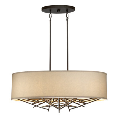 Luminosa Lighting Elstead Taiko 5 Light Island Pendant Olde Bronze from B&Q
