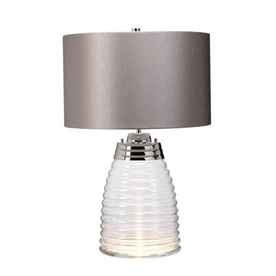 Luminosa Lighting Elstead Milne Table Lamp Polished Nickel from B&Q
