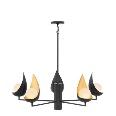Luminosa Lighting Elstead Lisa Mcdennon By Hinkley Ren 5 Light Chandelier BlackGold from B&Q