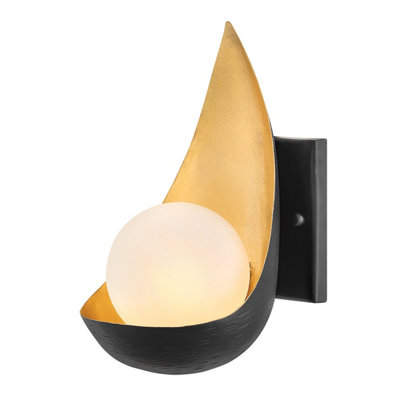 Luminosa Lighting Elstead Lisa Mcdennon By Hinkley Ren 1 Light Wall Light BlackGold