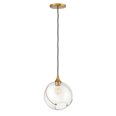 Luminosa Lighting Elstead Lisa Mcdennon By Hinkley Skye 1 Light Pendant Heritage Brass from B&Q
