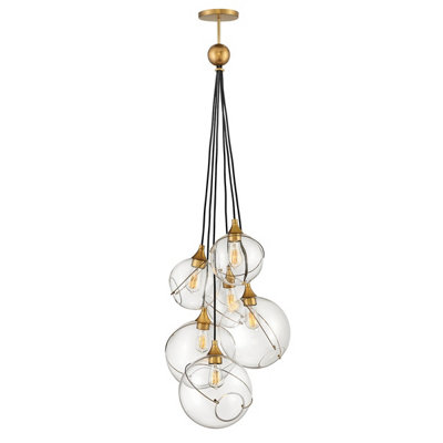Luminosa Lighting Elstead Lisa Mcdennon By Hinkley Skye 6 Light Pendant Heritage Brass from B&Q