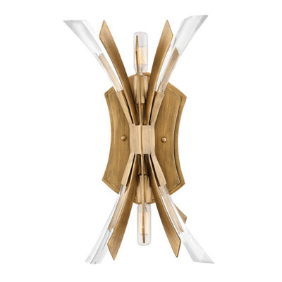 Luminosa Lighting Elstead Hinkley Fredrick Ramond Vida 2 Light Wall Light Burnished Gold from B&Q