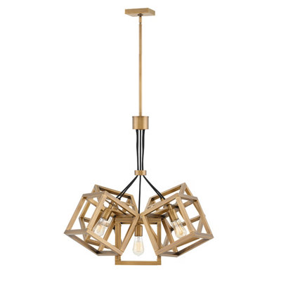 Luminosa Lighting Elstead Hinkley Fredrick Ramond Ensemble 5 Light Pendant Brushed Bronze from B&Q