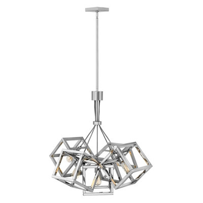 Luminosa Lighting Elstead Hinkley Fredrick Ramond Ensemble 5 Light Pendant Polished Nickel from B&Q