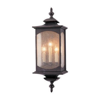 Luminosa Lighting Elstead Feiss Market Square Outdoor 3 Light Wall Light Oil Rubbed Bronze Ip44 from B&Q