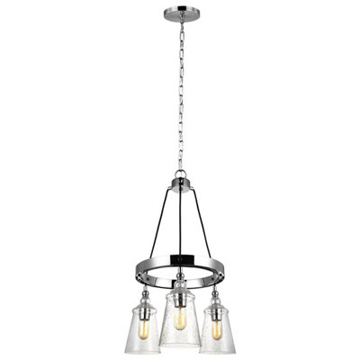 Luminosa Lighting Elstead Feiss Loras 3 Light Chandelier Chrome