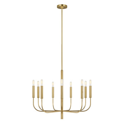 Elstead Brianna 9 Light ChandelierBurnished BrassE14 from B&Q