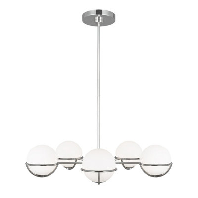 Elstead Apollo 5 Light Globe PendantPolished NickelG9 from B&Q