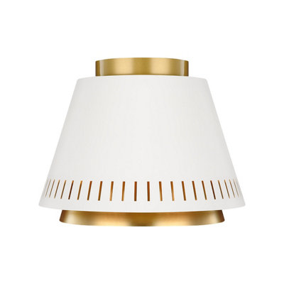 Elstead Lighting Carter 1 Light Flush LightMatte White from B&Q