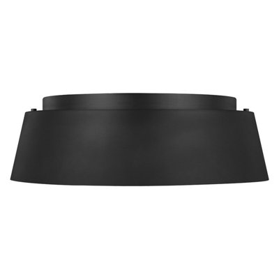 Elstead Asher 3 Light Flush Ceiling LightMidnight BlackE14 from B&Q
