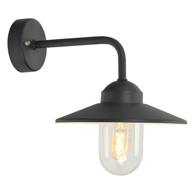 Elstead Vansbro Outdoor 1 Light Dome Wall Lantern Black Ip55E27 from B&Q