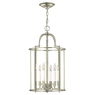 Elstead Gentry 6 Candle Large Pendant LightPolished Nickel from B&Q