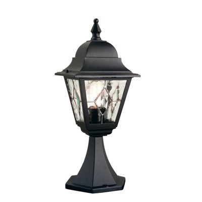 Luminosa Ing Elstead Norfolk 1 Outdoor Pedestal Lantern Ip43, E27 Light/Black