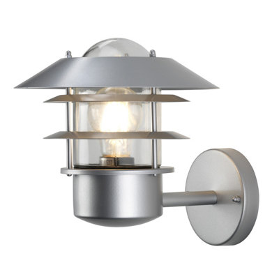 Luminosa Lighting Elstead Helsingor 1 Light Outdoor Wall Lantern Light Silver304 Ss Ip44E27 from B&Q
