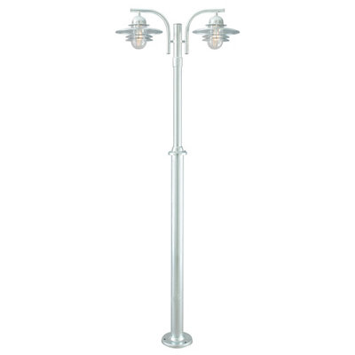Elstead Oslo Outdoor 2 Light Lamp Post Galvanized Ip55E27 from B&Q