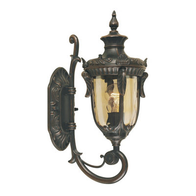 Elstead Philadelphia 1 Light Outdoor Small Wall Lantern Light Old Bronze Ip44E27